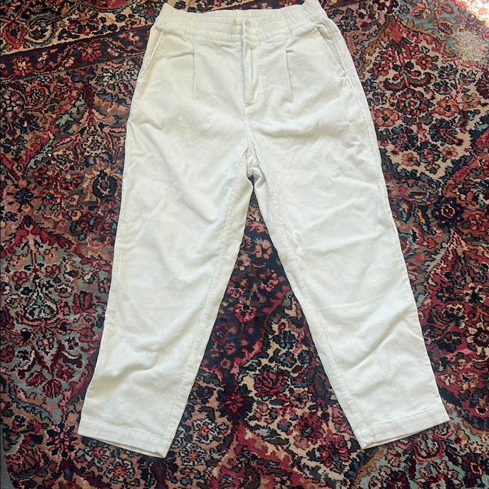Women’s White Corduroy Pants